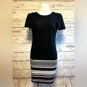 Calvin Klein Black Striped Dress Size 2